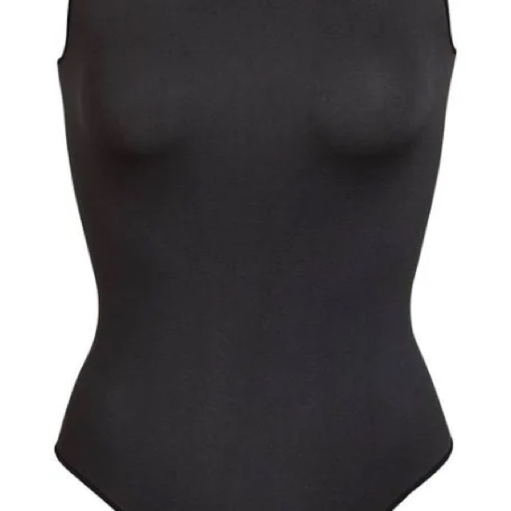 SKIMS Essentials Sleeveless Crewneck Bodysuit NWT Onyx XXS/XS Sold Out Slimming - Picture 5 of 5